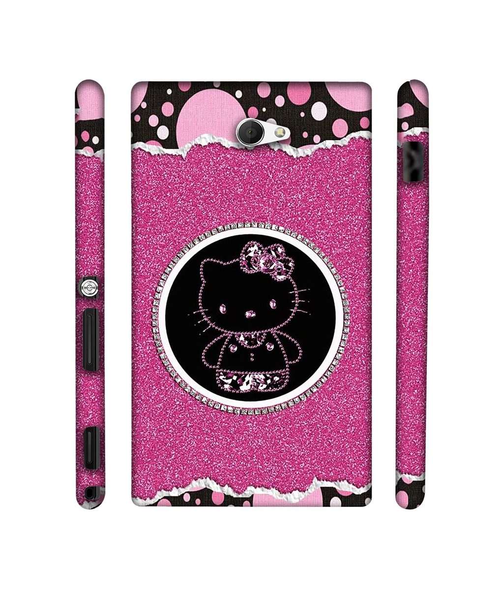 Amazon Brand - Solimo Designer Kitty with Glitter 3D Printed Hard Back Case Mobile Cover for Sony Xperia M2
