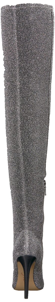 The Fix Women's Mia Pointed-Toe Thigh-High Sock Boot, Pewter, 7.5 B US