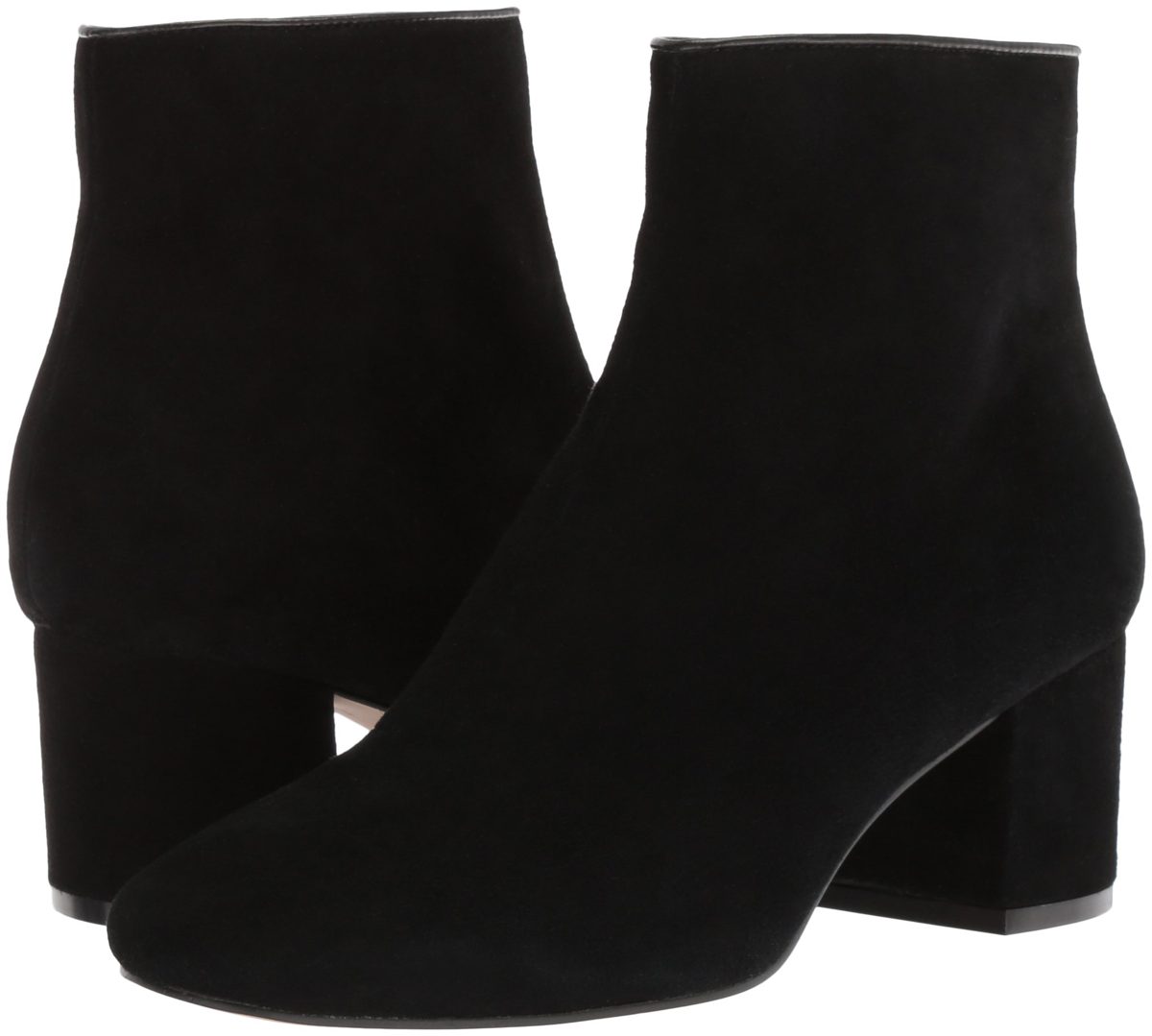 Amazon Brand - The Fix Women's Daniella Block-Heel Ankle Bootie Boot, Black Suede, 6.5 B US