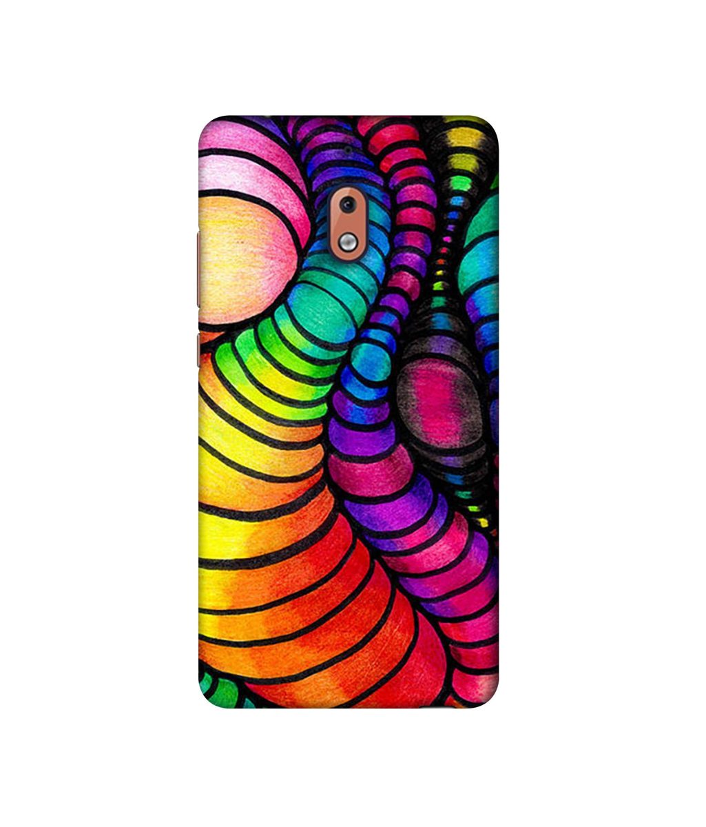 Amazon Brand - Solimo Designer Semi Circle Texture 3D Printed Hard Back Case Mobile Cover for Nokia 2.1
