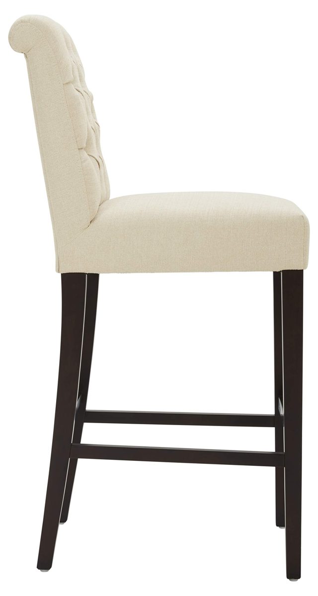 Amazon Brand – Stone & Beam Carson Tufted Kitchen Counter Bar stool, 45"H, Hemp