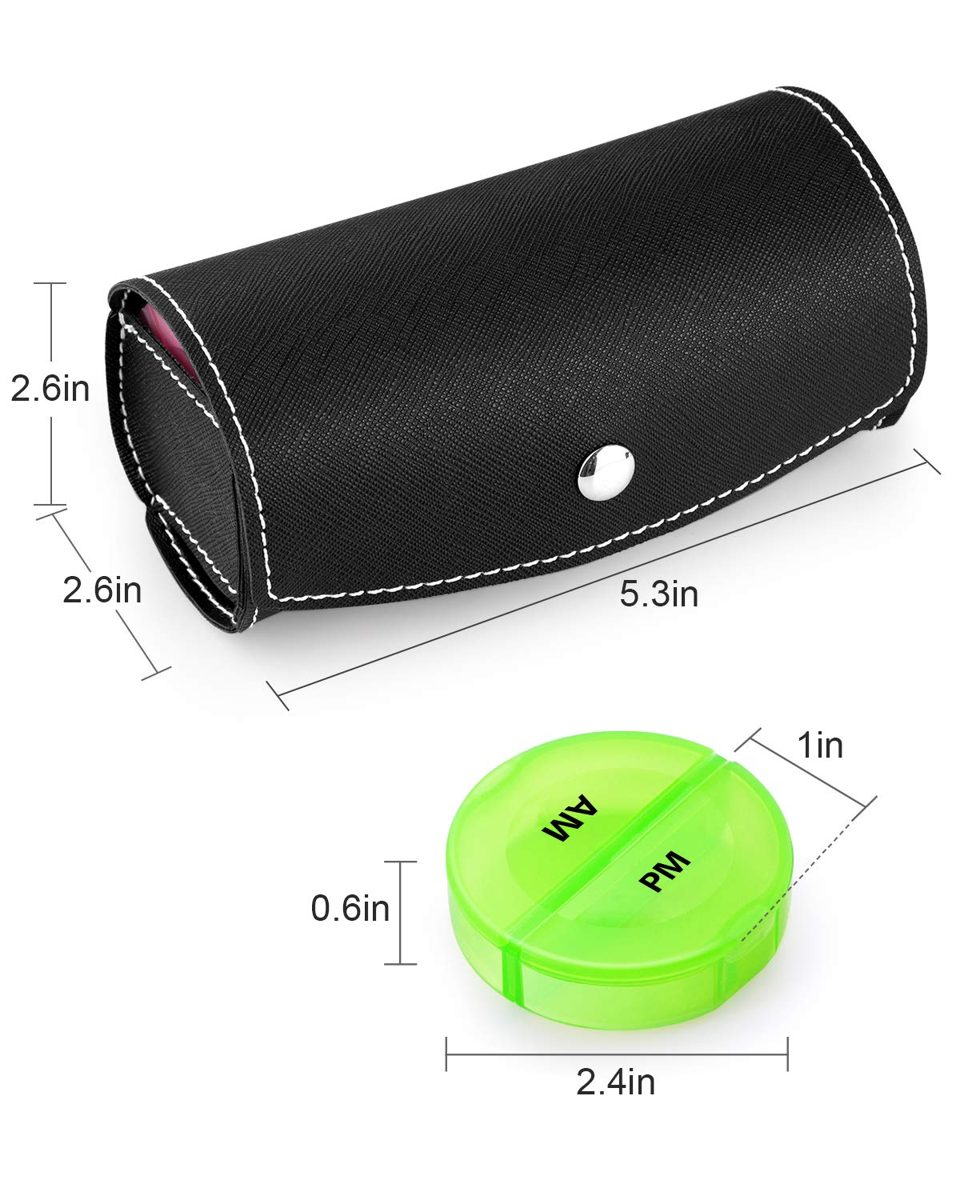 Eono 7 Day Pill Box Organiser AM PM - Weekly Pill Box Case with 14 Compartments with Moisture-Proof Design