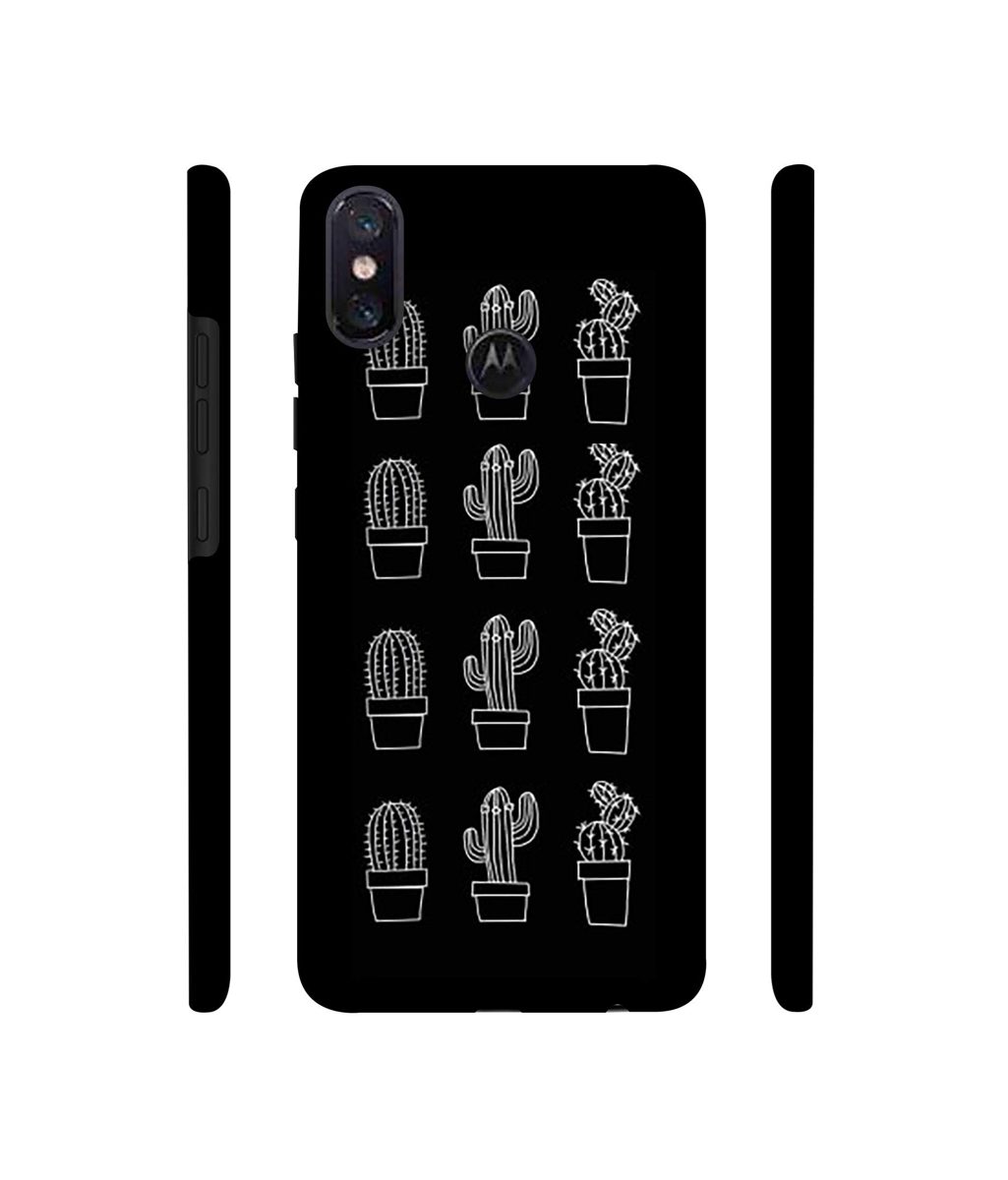 Amazon Brand - Solimo Designer Cactus Design 3D Printed Hard Back Case Mobile Cover for Motorola One Power