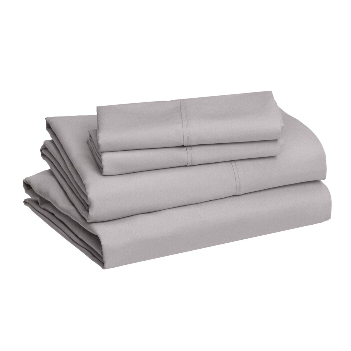 AmazonBasics Lightweight Super Soft Easy Care Microfiber Bed Sheet Set with 16" Deep Pockets - King, Dark Grey