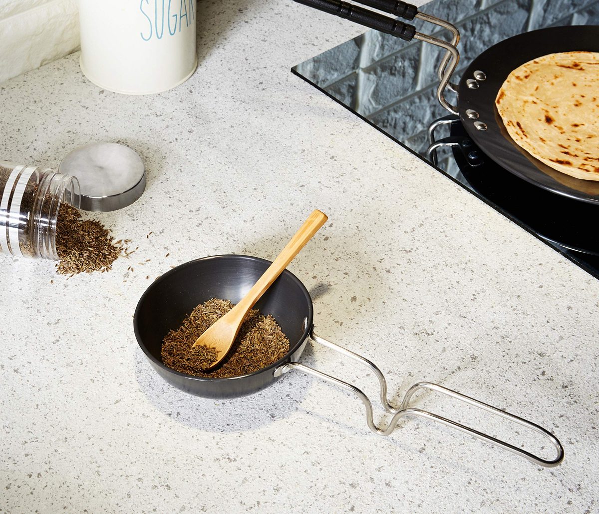 Amazon Brand - Solimo Hard Anodized Tadka Pan (11cm)