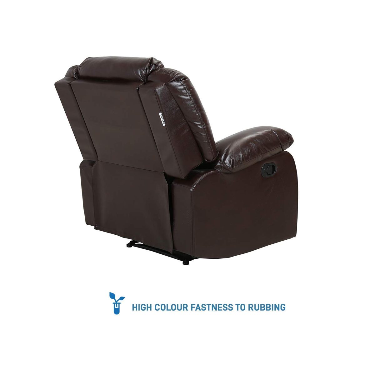 Amazon Brand - Solimo Delphi Single Seater Leatherette Recliner (Brown)