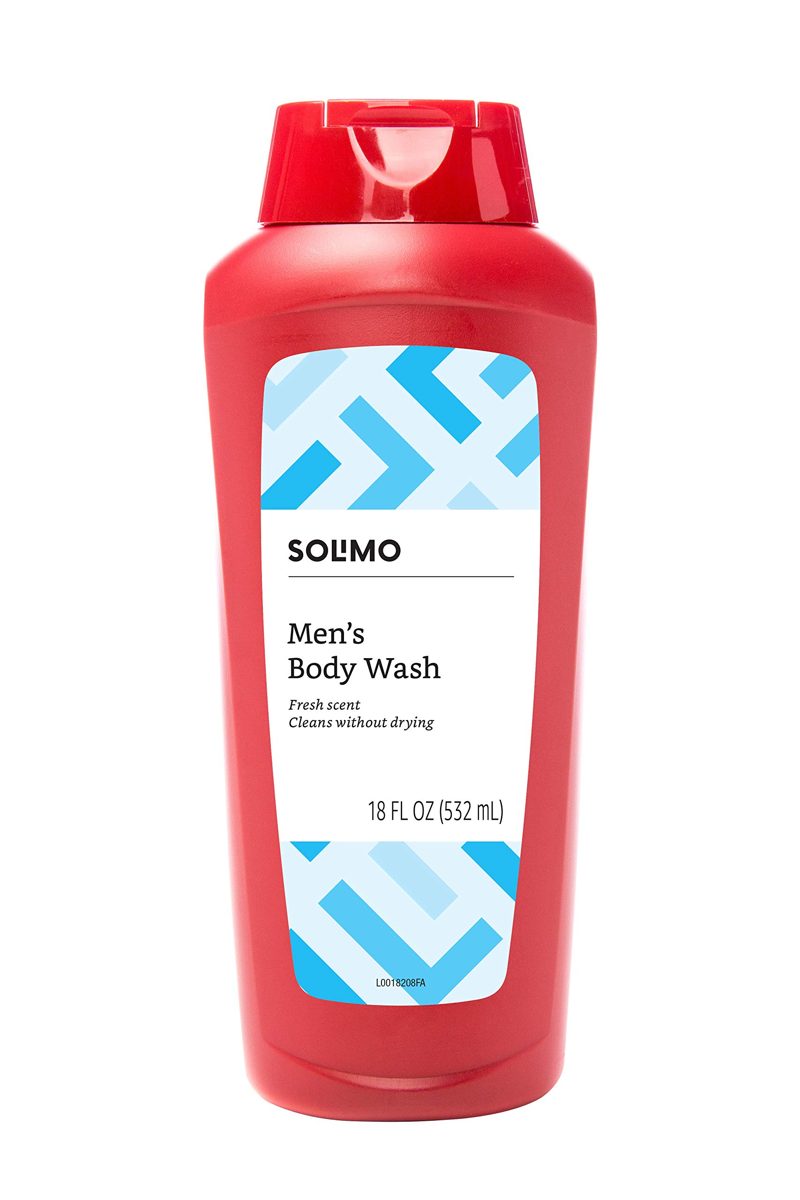 Amazon Brand - Solimo Men's Body Wash, Fresh Scent, 18 Fluid Ounce