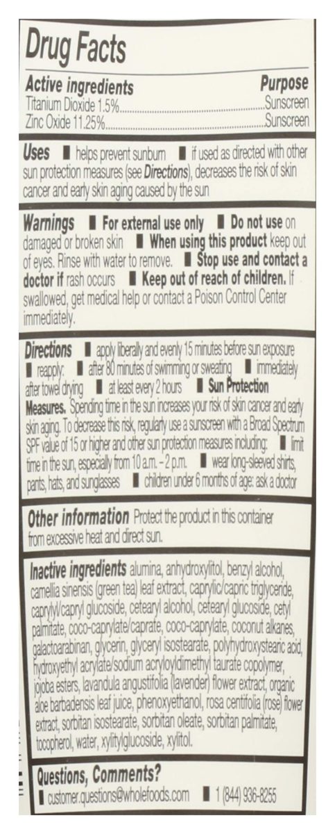365 EVERYDAY VALUE Mineral Sunscreen Facial Lotion SPF 30, 2 FZ