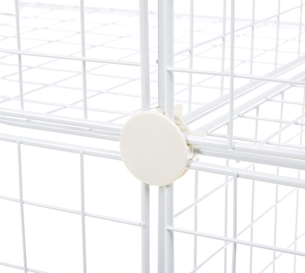 AmazonBasics 6 Cube Grid Wire Storage Shelves, White