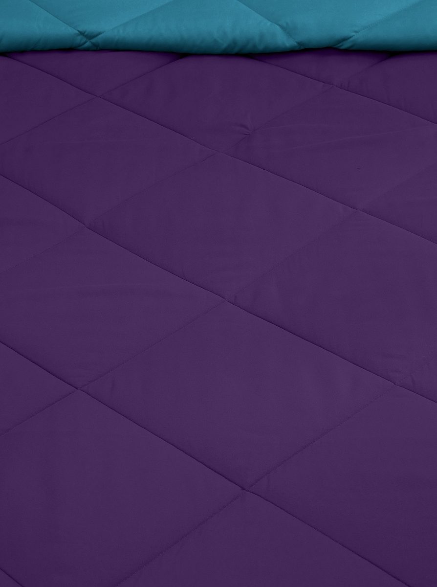 Amazon Brand - Solimo Microfibre Reversible Comforter, Double (Deep Purple and Ocean Blue, 200 GSM)