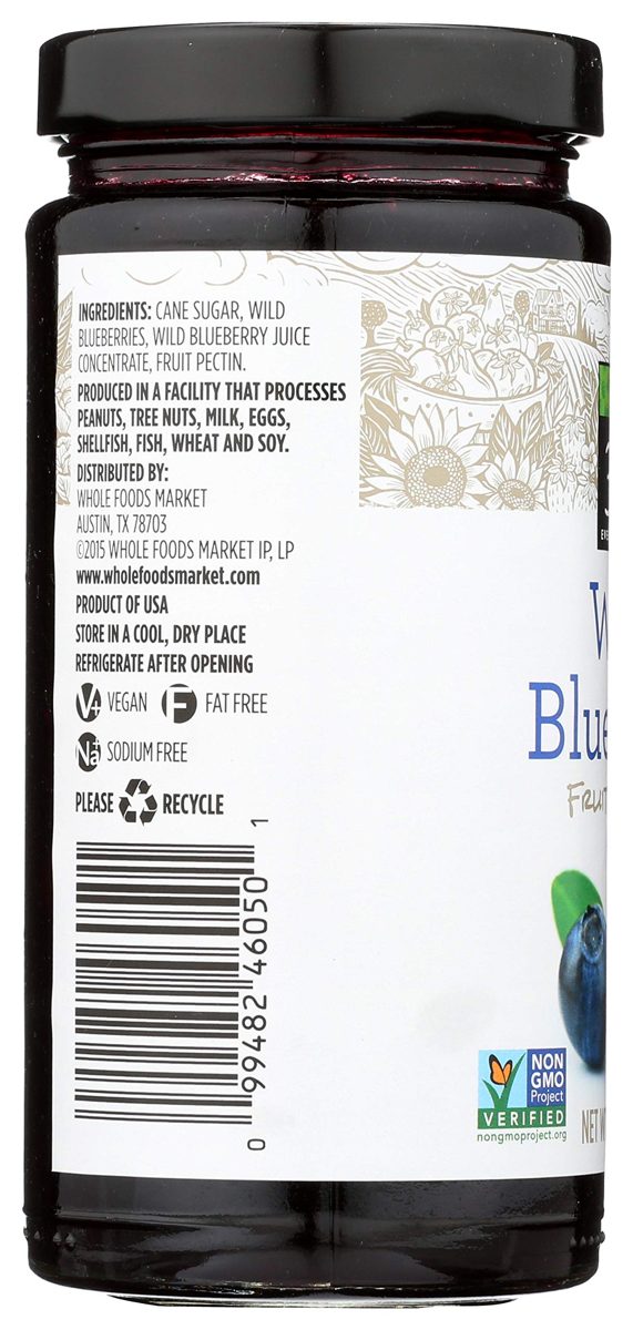 365 Everyday Value, Wild Blueberry Fruit Spread, 10 oz