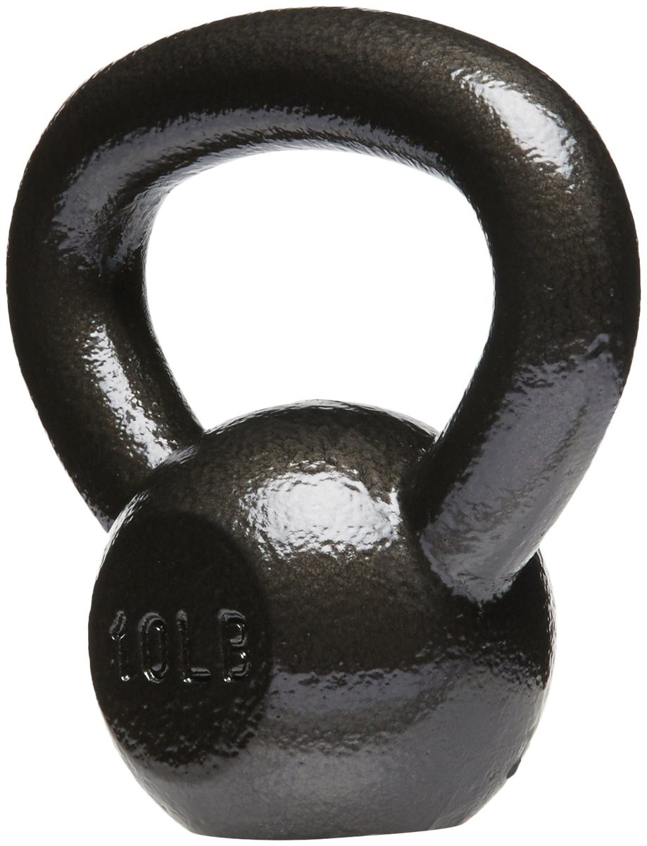 AmazonBasics Cast Iron Kettlebell - 10 Pounds, Black