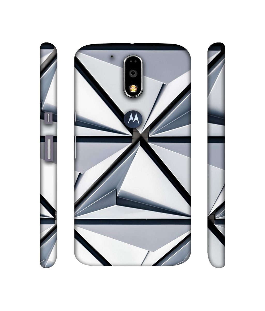 Amazon Brand - Solimo Designer Hexagon Texture 3D Printed Hard Back Case Mobile Cover for Motorola Moto G4 Plus (with Logo Cut)