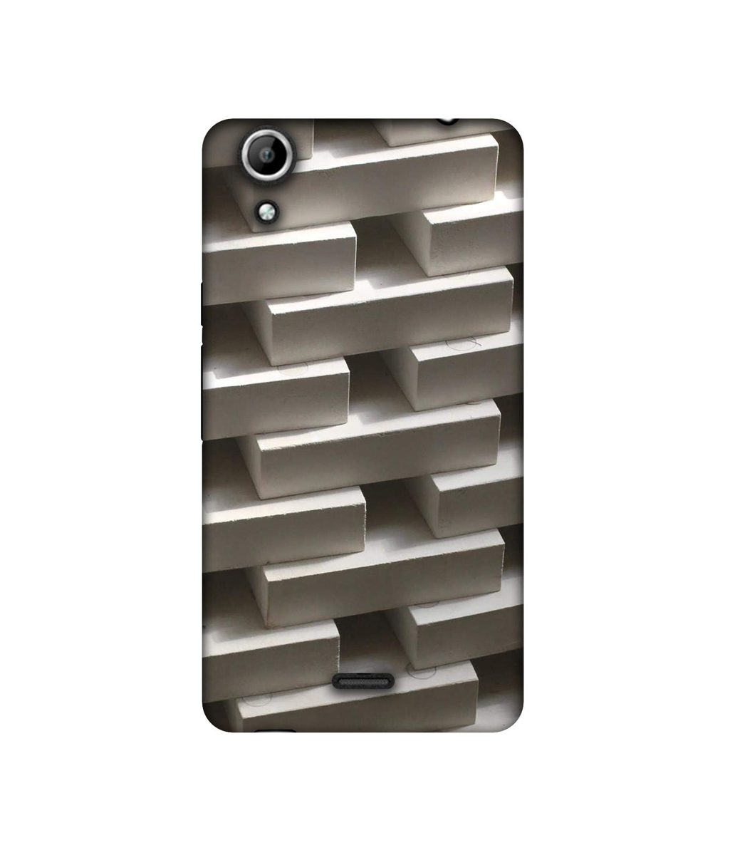 Amazon Brand - Solimo Designer Marble Blocks 3D Printed Hard Back Case Mobile Cover for Micromax Canvas Selfie 2 Q340