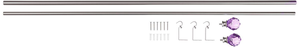 AmazonBasics Decorative 5/8-Inch Curtain Rod with Faceted Ball Finials