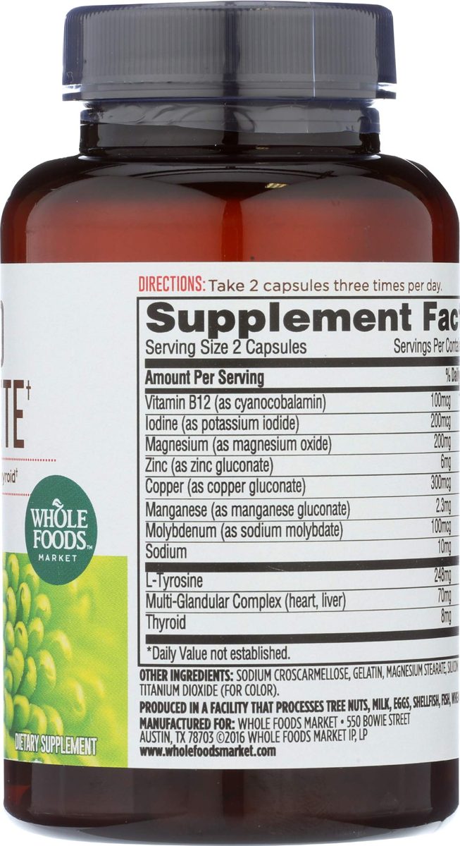 WHOLE FOODS MARKET Thyroid Complete Capsules, 100 CT