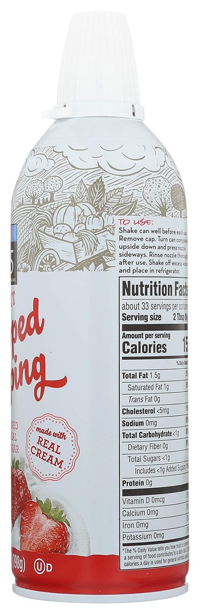 365 Everyday Value, Real Dairy Whipped Cream, 7 oz