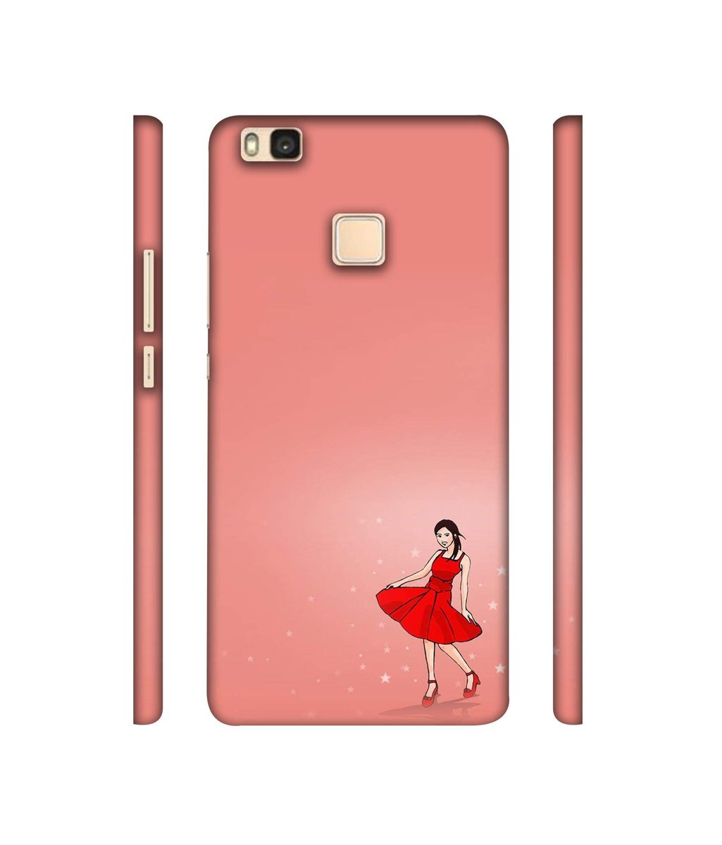 Amazon Brand - Solimo Designer Red Dress Lady 3D Printed Hard Back Case Mobile Cover for Huawei P9 lite