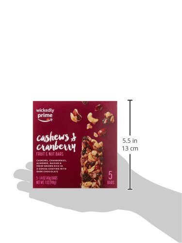 Wickedly Prime Nut Bar, Nuts & Sea Salt, Gluten Free, 1.4 Ounce (Pack of 5)