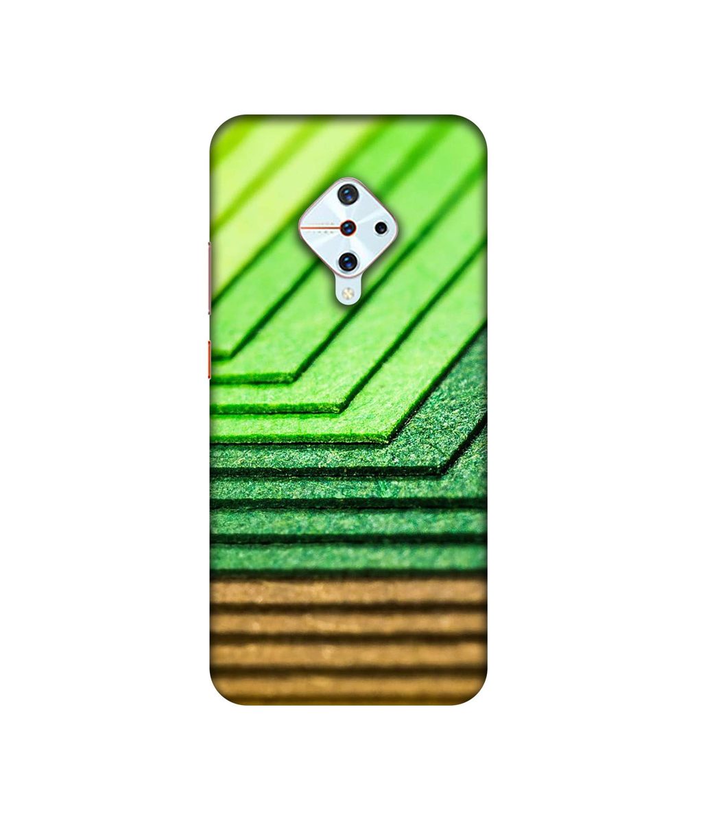 Amazon Brand - Solimo Designer Green Shad Texture 3D Printed Hard Back Case Mobile Cover for Vivo S1 Pro