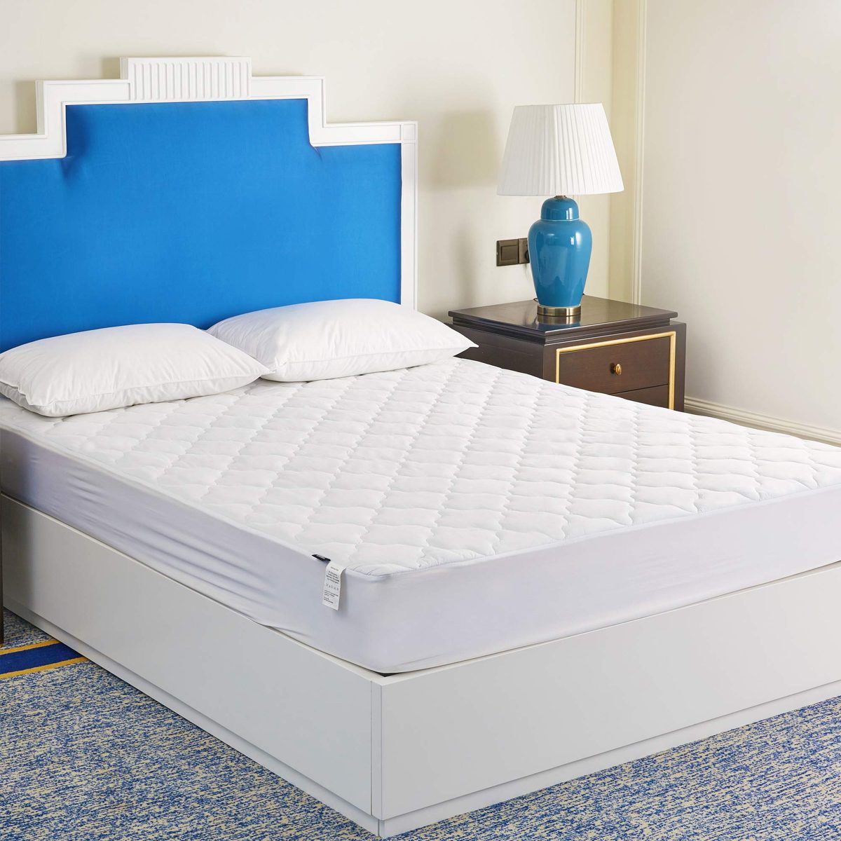 UMI Essentials All Season Extra Deep Quilted Mattress Protectors, One Size, Washable, White, 180x200cm