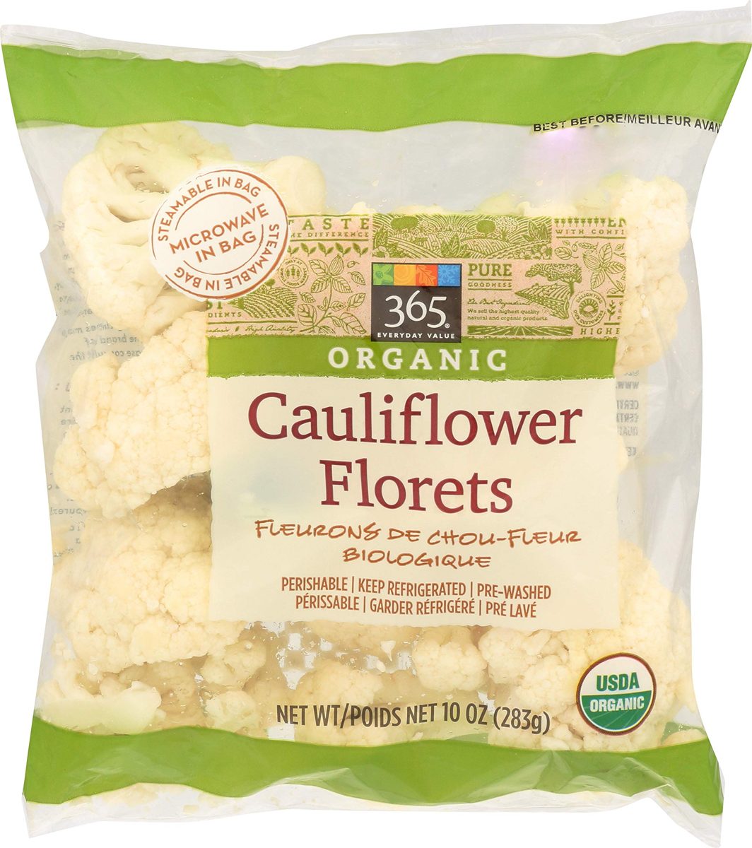 365 EVERYDAY VALUE Organic Cauliflower Florets, 10 OZ