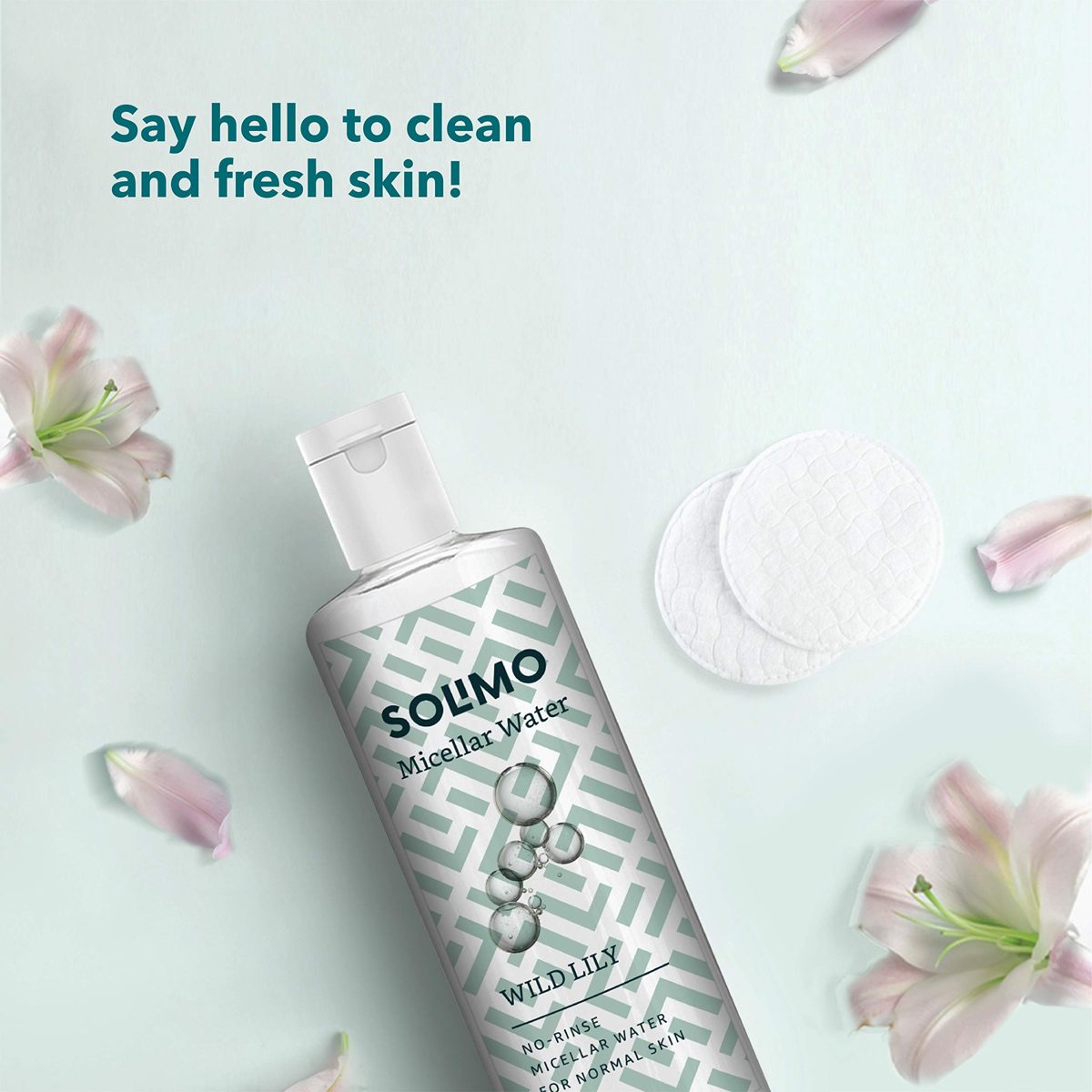 Amazon Brand - Solimo Micellar Water,Wild Lily, 200ml