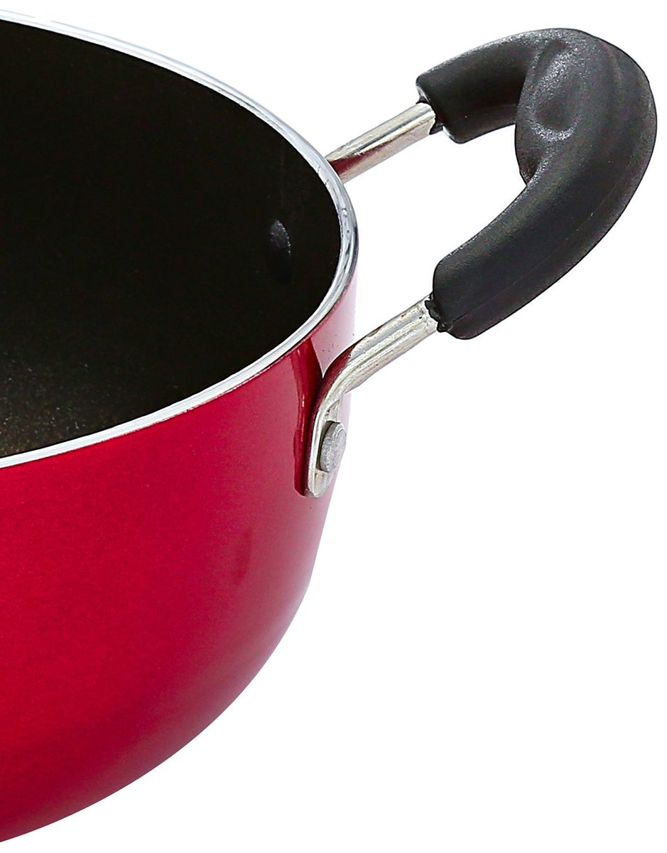 Amazon Brand - Solimo Non Stick Kadhai (22cm, Induction and Gas Stove Compatible)