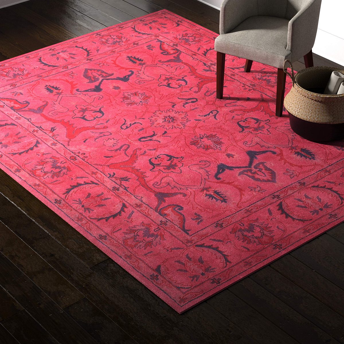 nuLOOM Leaflet Fountain Boho Wool Area Rug, 7' 6" x 9' 6", Pink