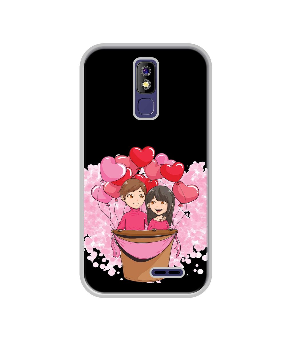 Amazon Brand - Solimo Designer Boy and Girl UV Printed Soft Back Case Mobile Cover for Panasonic P100