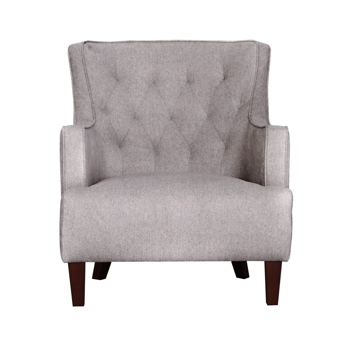 Amazon Brand – Stone & Beam Decatur Modern Tufted Wingback Living Room Accent Chair, 32.37"W, Gray