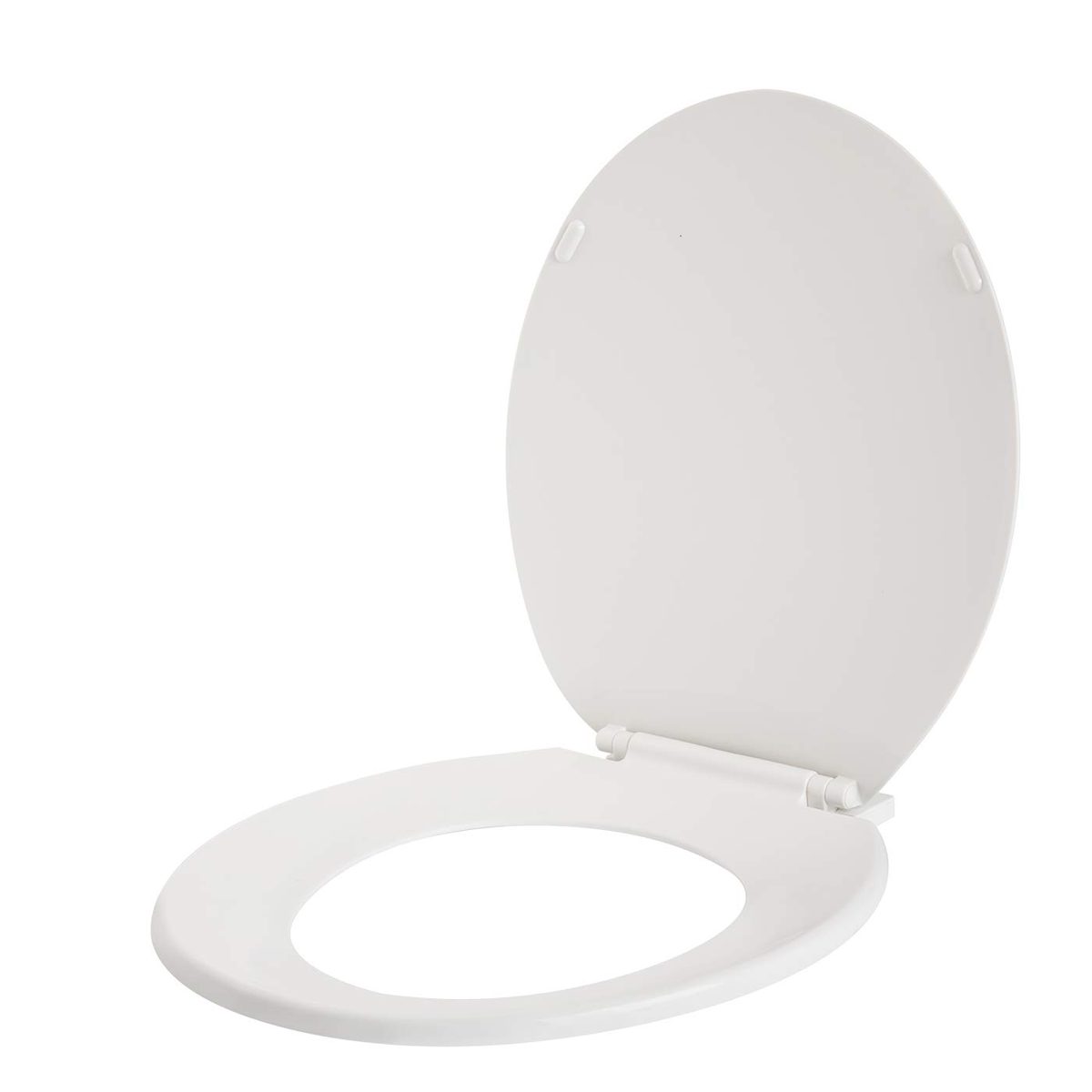AmazonBasics AB-T100-E-W Economy Toilet Seat, Elongated, White, 1-Pack