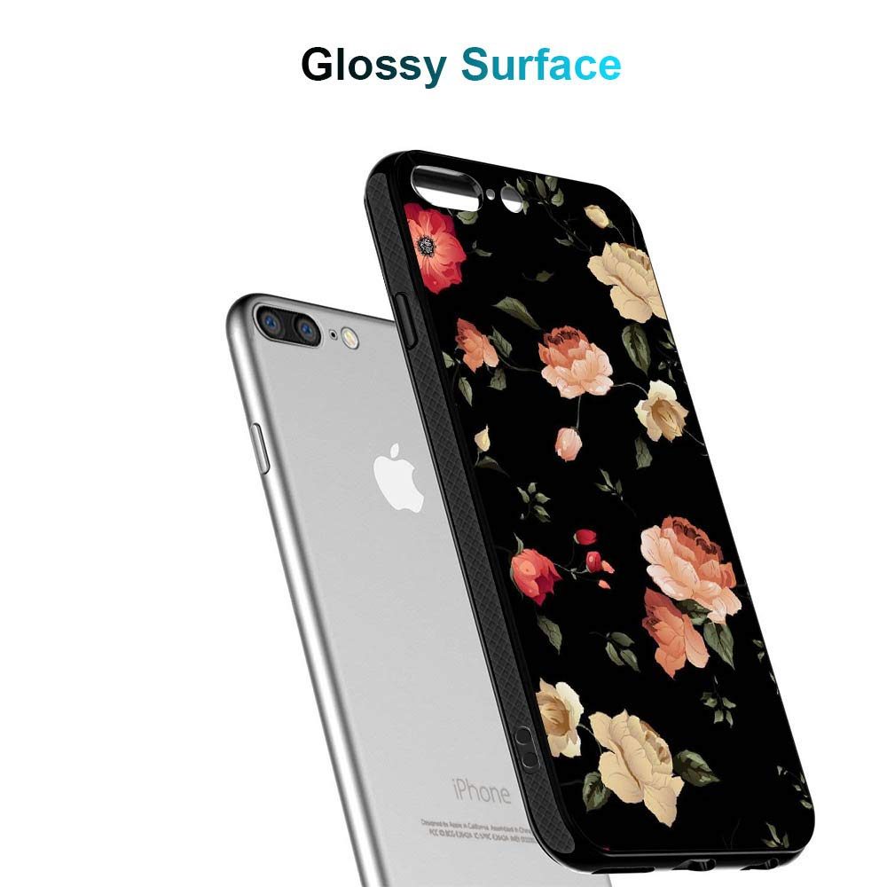 Amazon Brand - Solimo Designer Floral Printed Hard Back Case Mobile Cover for Apple iPhone 8 Plus / 7 Plus (D1160)