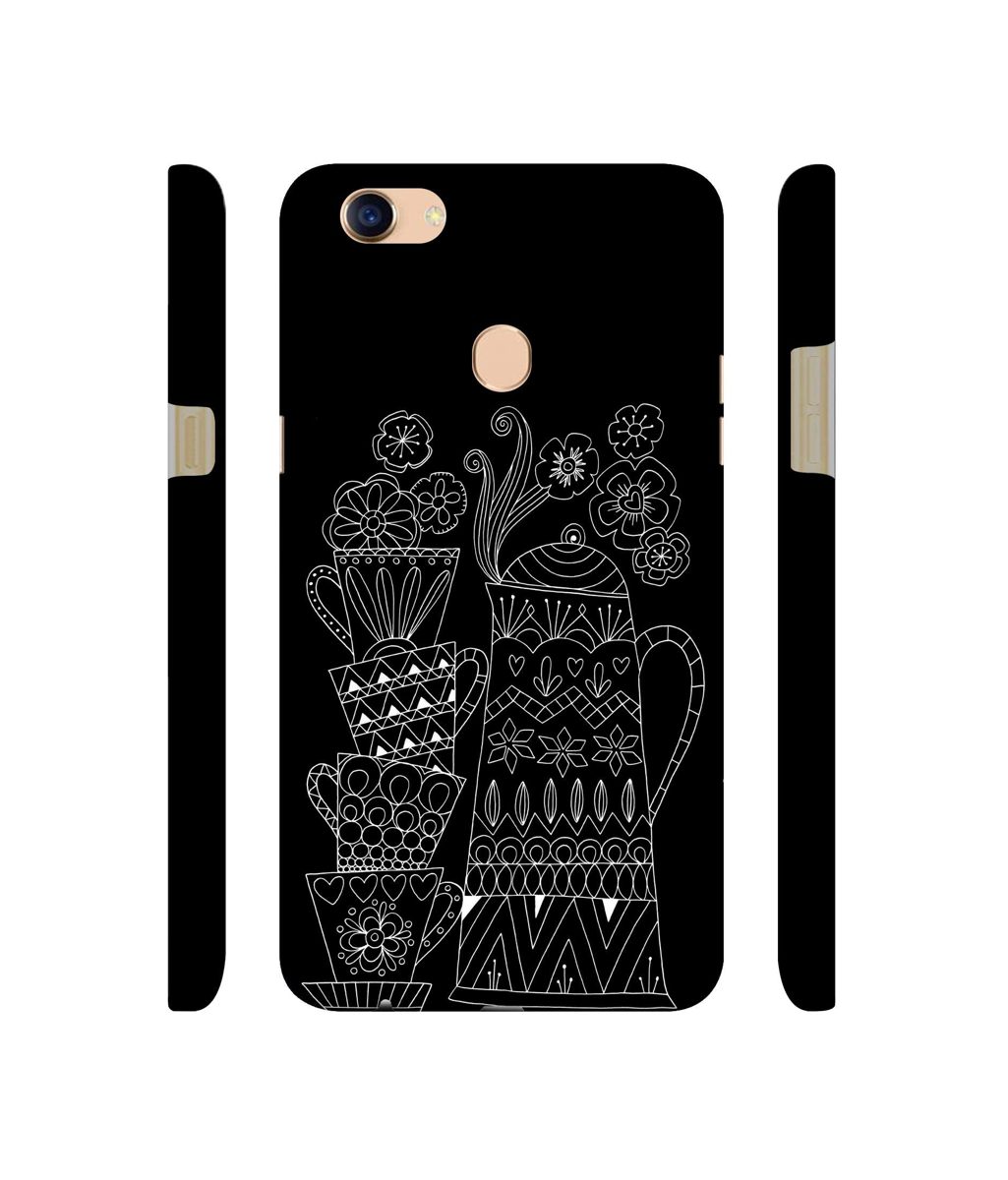 Amazon Brand - Solimo Designer Cups and Tea Pot 3D Printed Hard Back Case Mobile Cover for Oppo F5