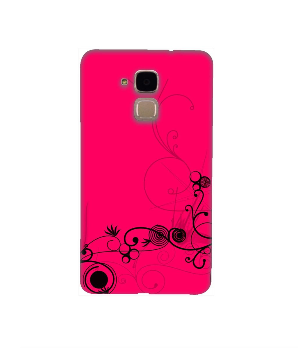 Amazon Brand - Solimo Designer Black Pattern on Pink 3D Printed Hard Back Case Mobile Cover for Huawei Honor 5c