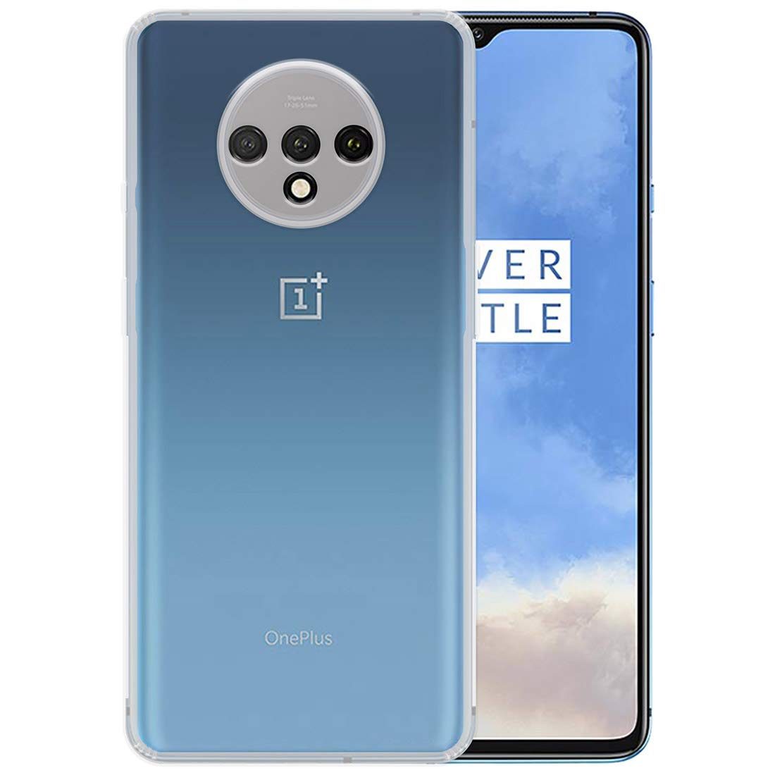 Amazon Brand - Solimo Anti Dust Plug Mobile Cover (Soft & Flexible Back case), for OnePlus 7T (Transparent)