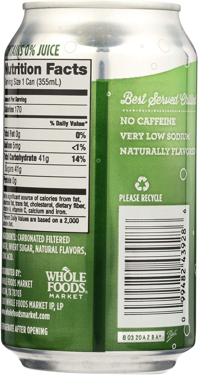 365 Everyday Value, Lemon Lime, 12 Ounce, 6 Count