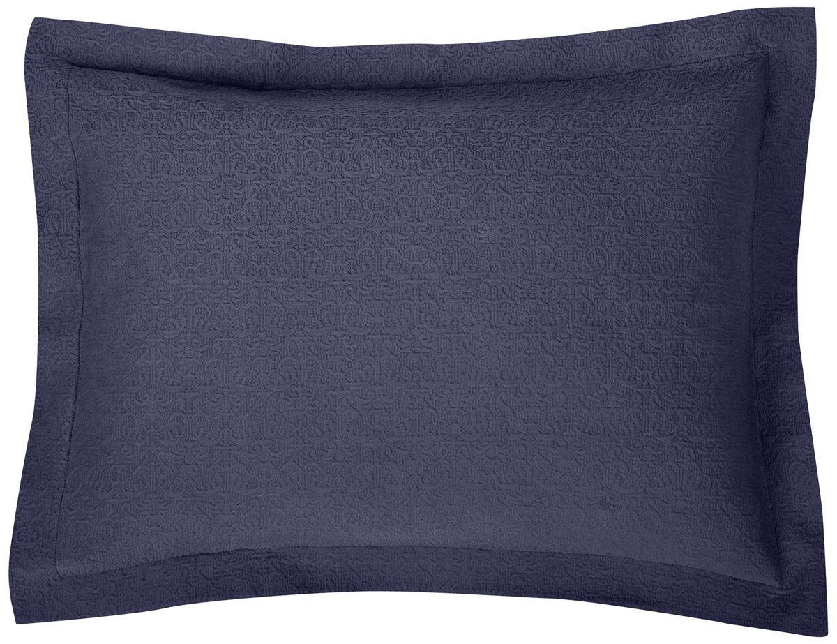 Pinzon Avalon Matelasse Jacquard Sham - Standard, Indigo Blue