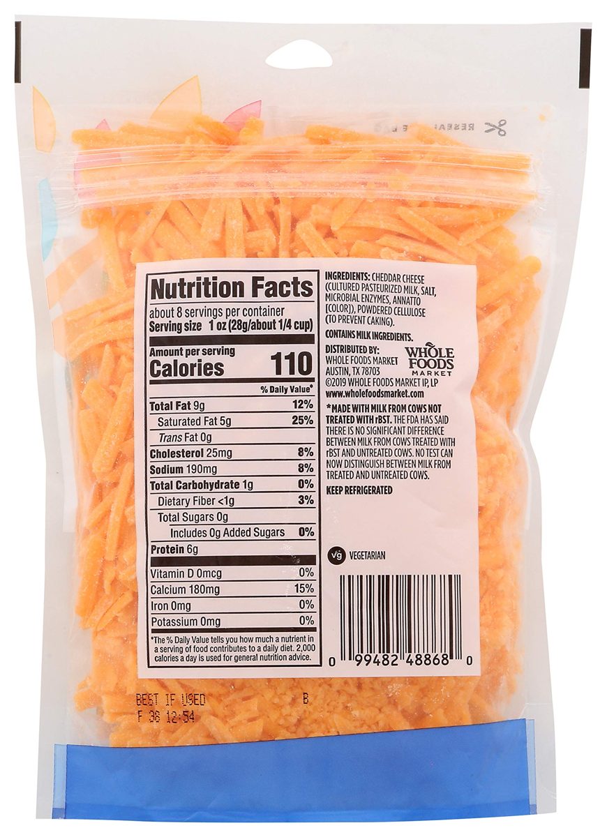 365 EVERYDAY VALUE Sharp Cheddar Cheese Shreds, 8 OZ