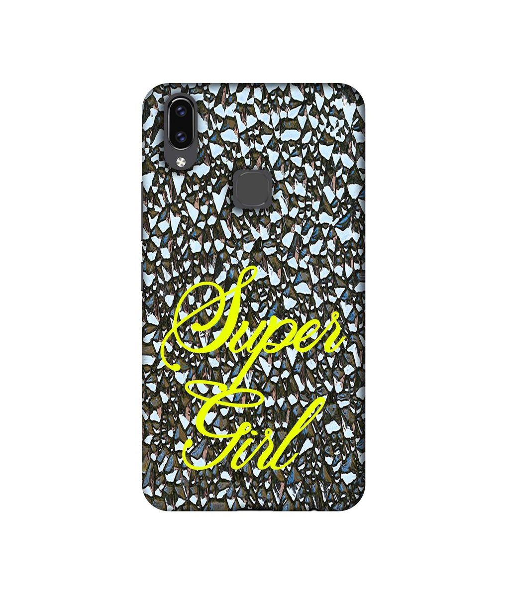Amazon Brand - Solimo Designer Super Girl On Foil 3D Printed Hard Back Case Mobile Cover for Vivo V9 / V9 Pro