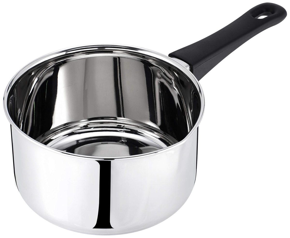 Amazon Brand - Solimo 3-Piece Stainless Steel Sauce Pan Set