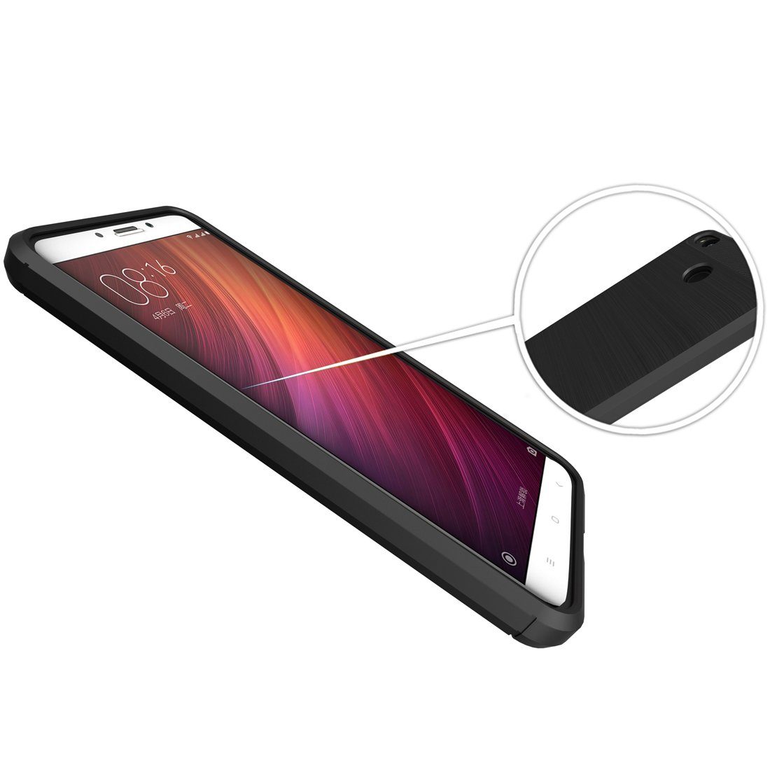 Amazon Brand - Solimo Protective Mobile Cover (Soft & Flexible Back Case) for Redmi Y1 (Black)