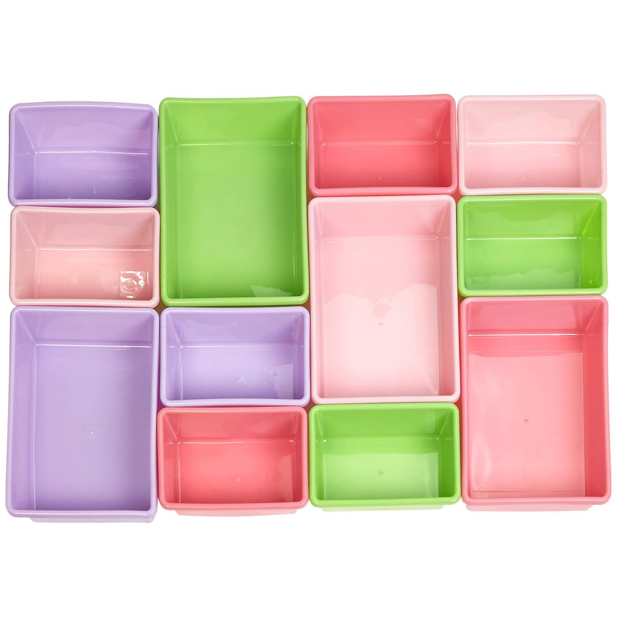 AmazonBasics Kids Toy Storage Organizer Bins - White/Pastel (Renewed)