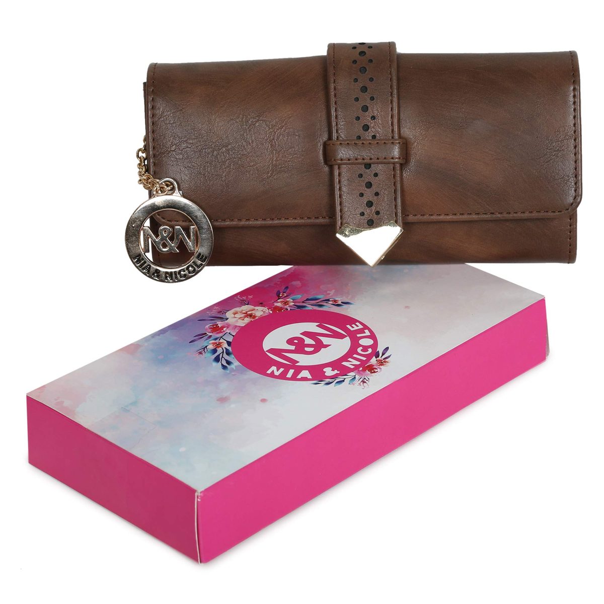 Nia & Nicole Women's Clutch (Brown)