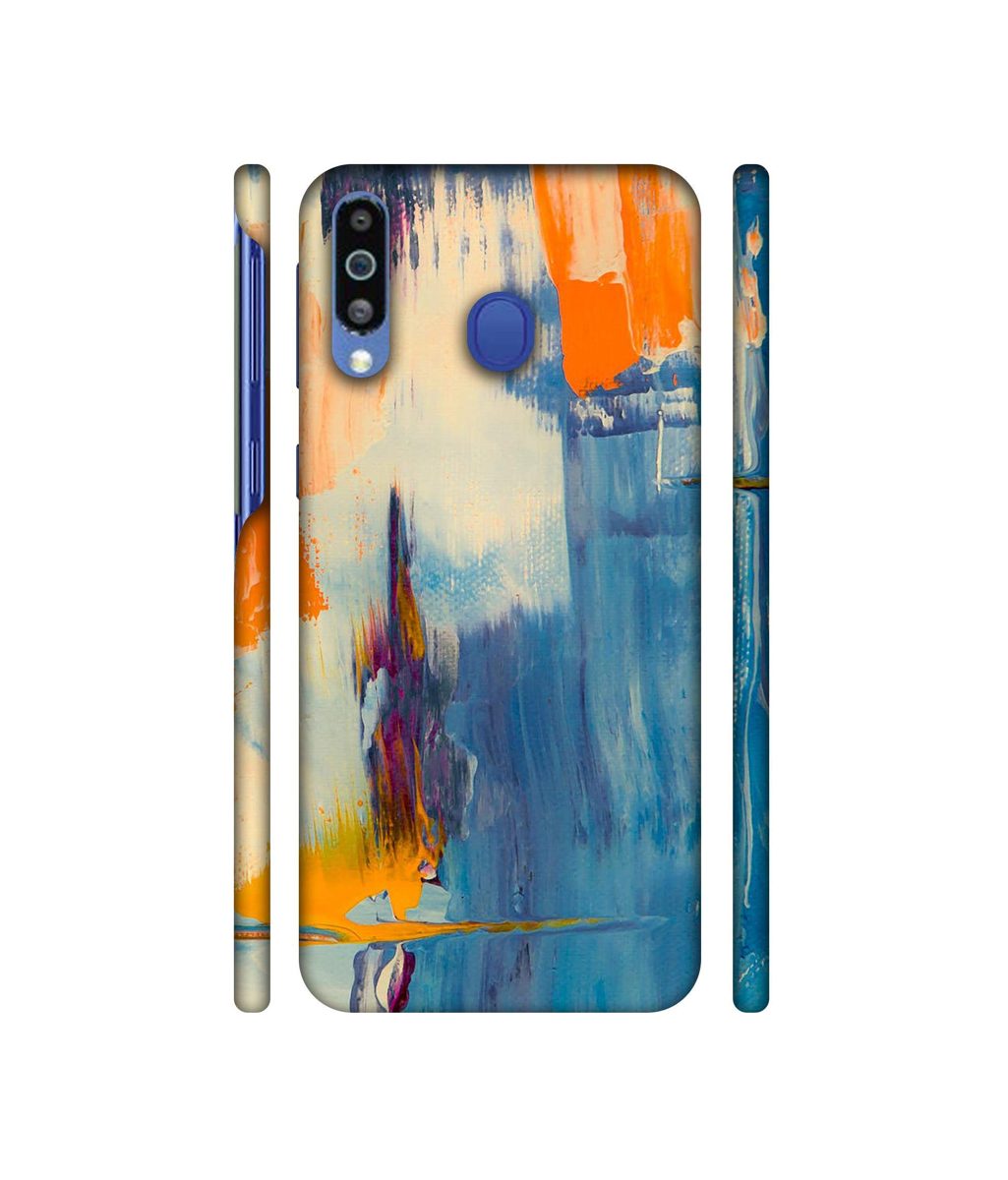 Amazon Brand - Solimo Designer Multicolor Brush Texture 3D Printed Hard Back Case Mobile Cover for Samsung Galaxy M21