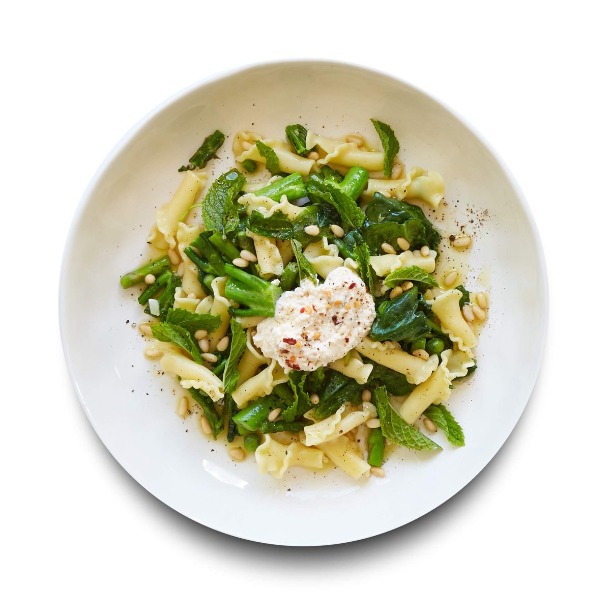 Amazon Meal Kits, Pasta Primavera with Ricotta, Broccolini, Peas & Mint, Serves 2