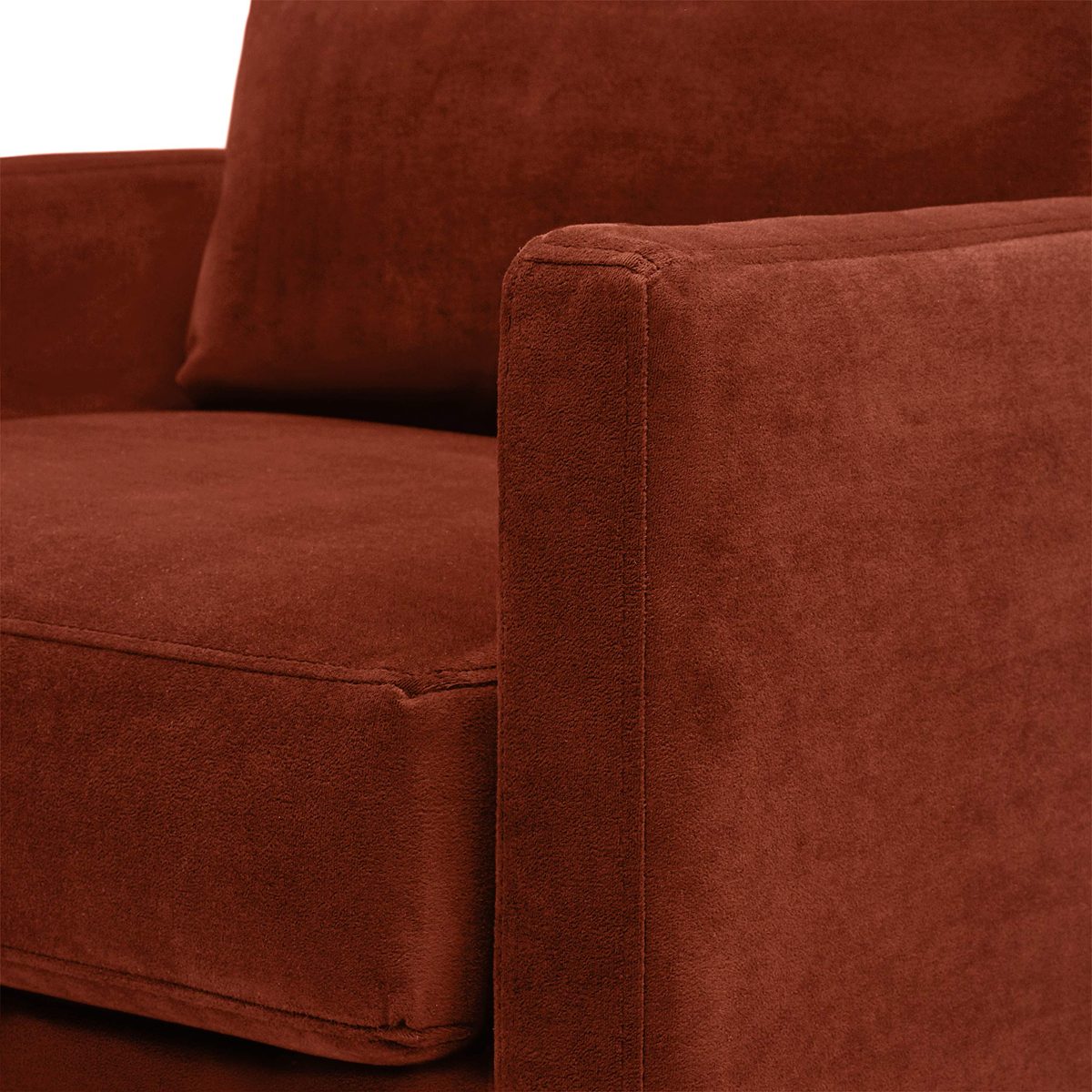 Amazon Brand – Rivet Edgewest Low Back Modern Accent Chair, 34"W, Rouge Red