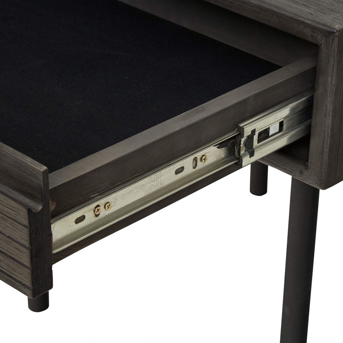 Amazon Brand – Rivet Stevens Modern Storage Accent Side End Table Nightstand, 19.69"W, Brushed Tundra Gray