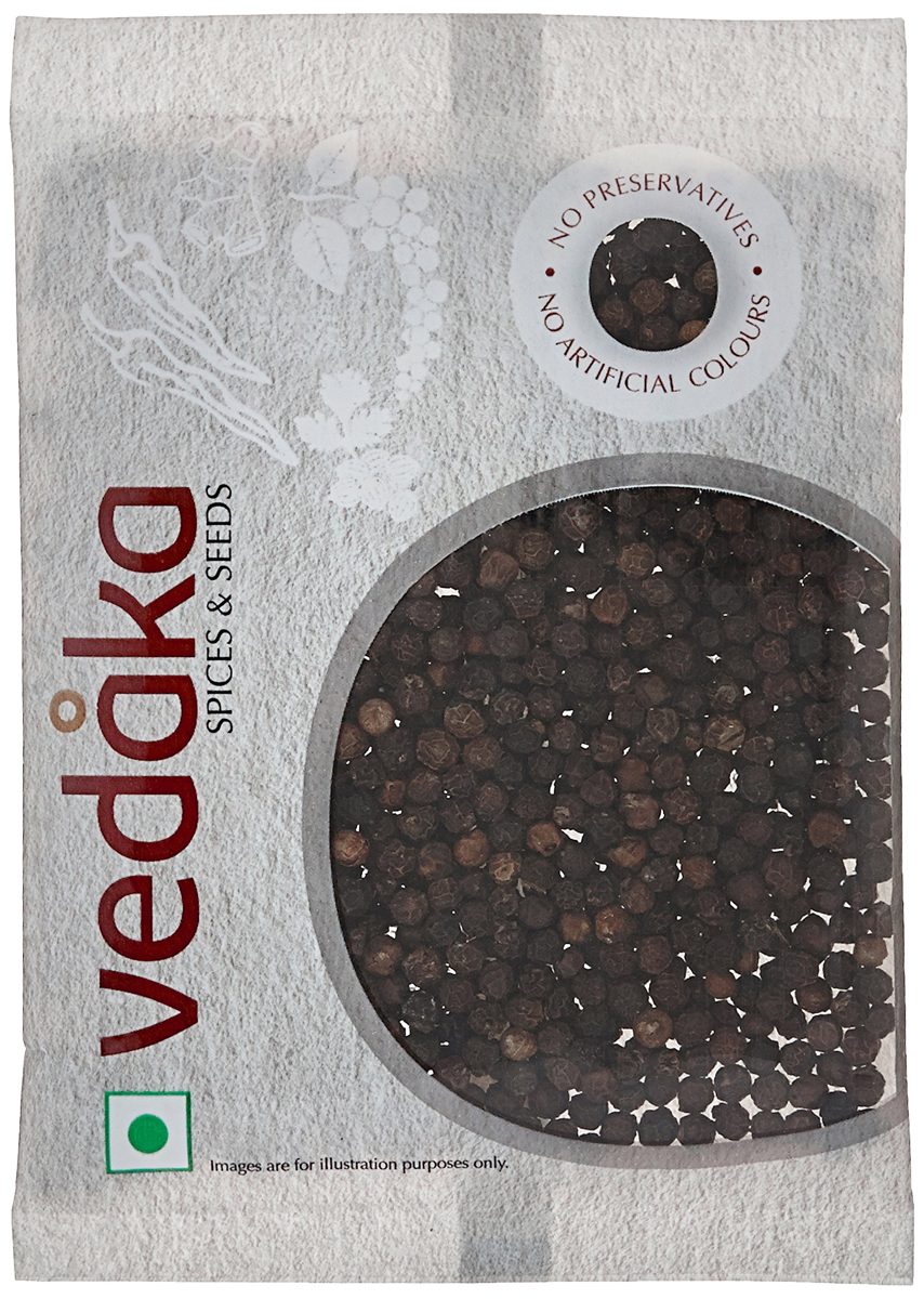 Amazon Brand - Vedaka Black Peppercorn (Kali Mirch), 50g