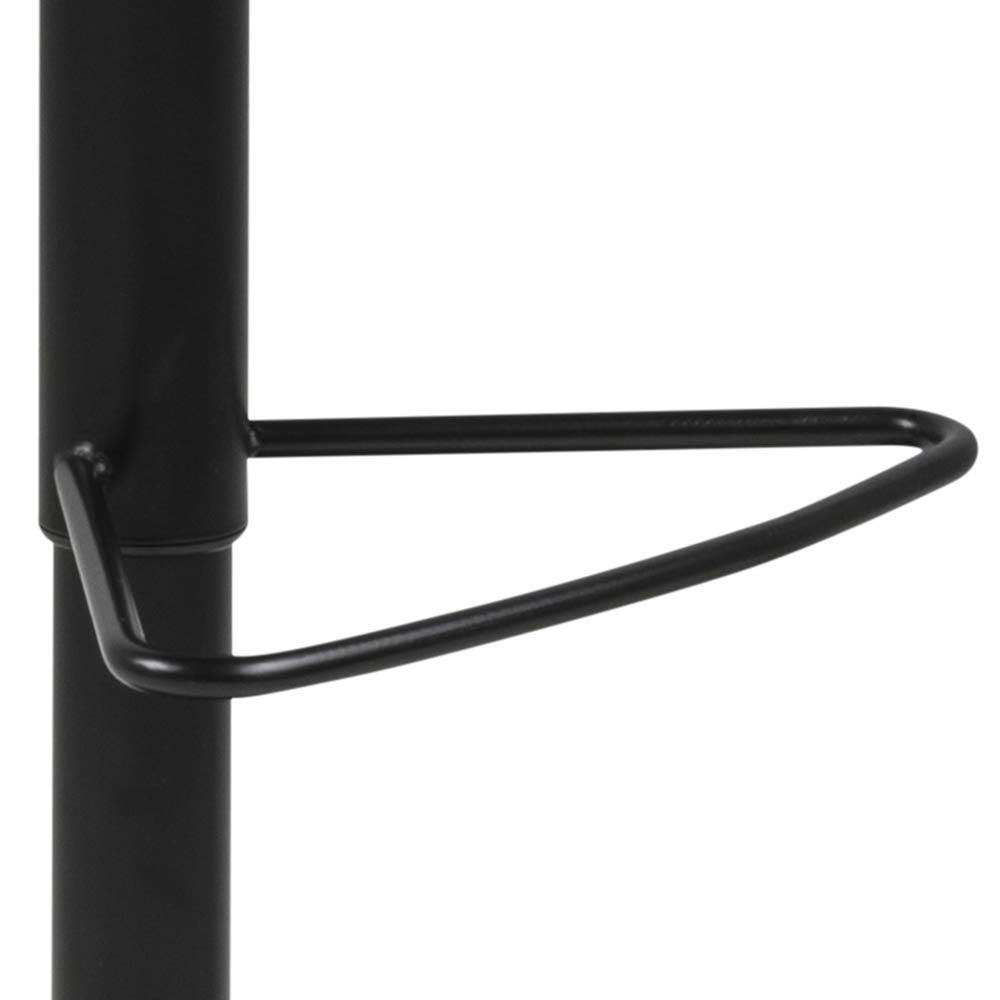 Brand of Amazon - Movian Sarnen - Set of 2 Bar Stools 52 x 41.5 x 115 cm Black PU Leather / Black Powder Coated Metal Base